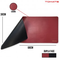 Mouse Pad Couro Profissional MTC-7030 Tomate - Vinho e Preto